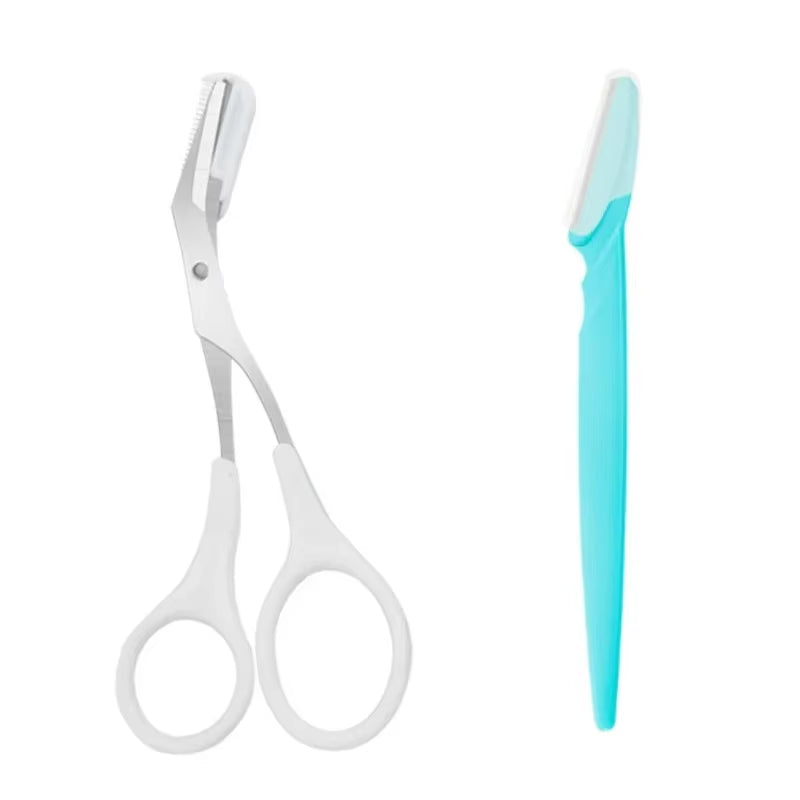 Eyebrow Trimmer Scissor Beauty Products for Women Eyebrow Scissors with Comb Beauty Scissors Stainless Steel Makeup Accessories