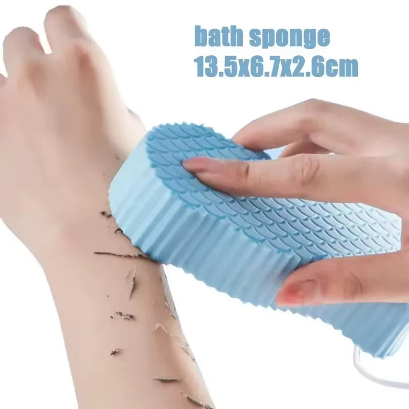 Wash the Foot Brush Body Cleanser Silicone Sponge Bath Massage Mat Shower Back Brush Wall Mounted Foot Wash Mat with Suction Cup