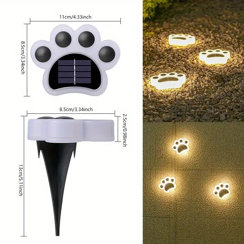 1Pc Solar Cat Claw Buried Light Outdoor Waterproof Outdoor Courtyard Garden Layout Villa Small Yard Decoration Lawn Light