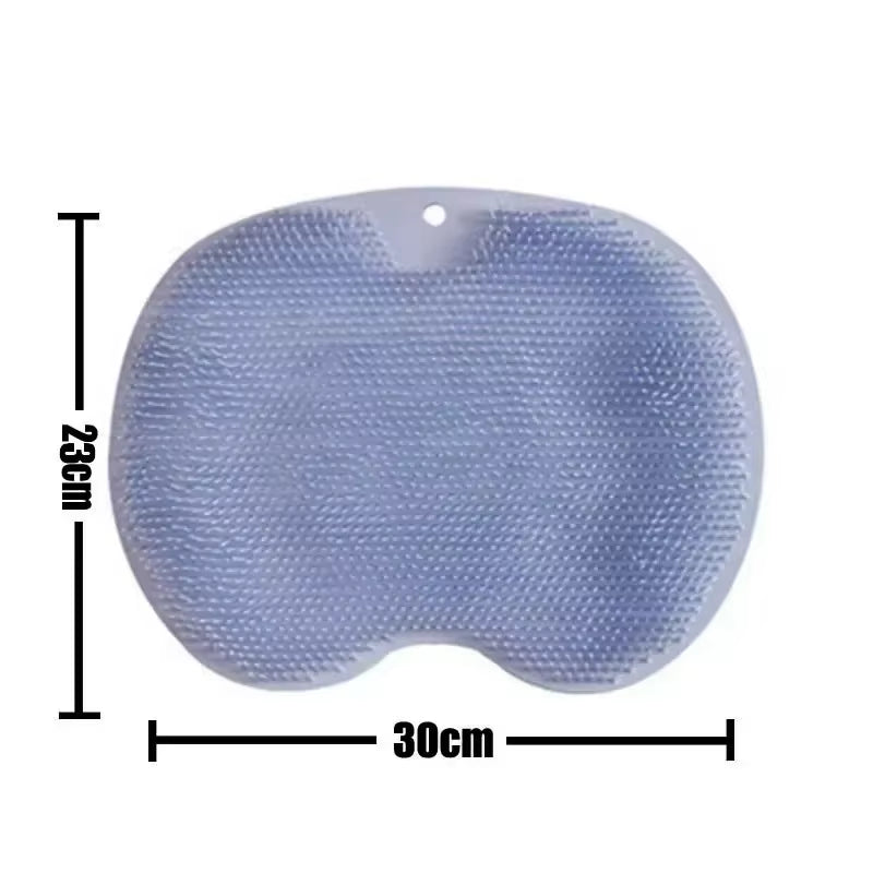 Wash the Foot Brush Body Cleanser Silicone Sponge Bath Massage Mat Shower Back Brush Wall Mounted Foot Wash Mat with Suction Cup