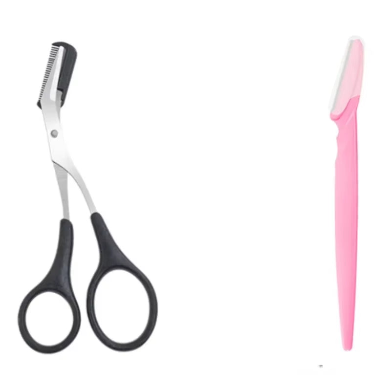 Eyebrow Trimmer Scissor Beauty Products for Women Eyebrow Scissors with Comb Beauty Scissors Stainless Steel Makeup Accessories