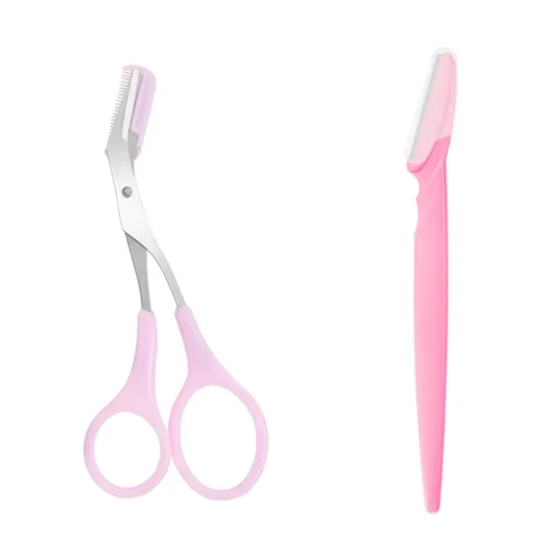 Eyebrow Trimmer Scissor Beauty Products for Women Eyebrow Scissors with Comb Beauty Scissors Stainless Steel Makeup Accessories